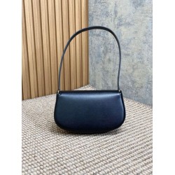Replica Borsa a tracolla mezzaluna YSL Saint Laurent Mini Voltaire Nera