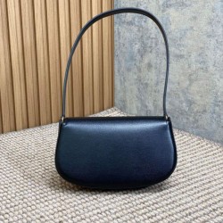 Replica Borsa a tracolla mezzaluna YSL Saint Laurent Mini Voltaire Nera