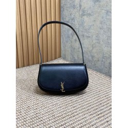 Replica Borsa a tracolla mezzaluna YSL Saint Laurent Mini Voltaire Nera