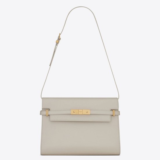 Replica Borsa YSL Saint Laurent Manhattan Baguette Bianca