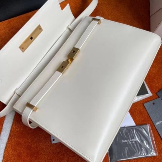 Replica Borsa YSL Saint Laurent Manhattan Baguette Bianca