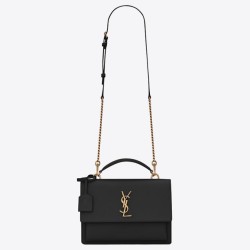 Replica Borsa YSL Saint Laurent nuova media Sunset Nero