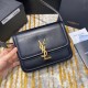 Replica Borsa piccola YSL Saint Laurent Solferino Pelle di vitello nera