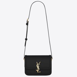 Replica Borsa piccola YSL Saint Laurent Solferino Pelle di vitello nera