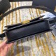 Replica Borsa piccola YSL Saint Laurent Solferino Pelle di vitello nera