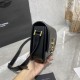 Replica Borsa media YSL Saint Laurent Solferino Pelle di vitello nera