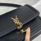 Replica Borsa media YSL Saint Laurent Solferino Pelle di vitello nera