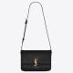 Replica Borsa media YSL Saint Laurent Solferino Pelle di vitello nera
