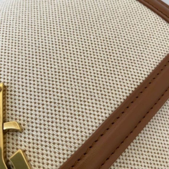 Replica Borsa media YSL Saint Laurent Solferino in tela con pelle di vitello