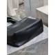 Replica Borsa tote imbottita larga YSL Saint Laurent in nappa nera