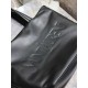 Replica Borsa tote imbottita larga YSL Saint Laurent in nappa nera