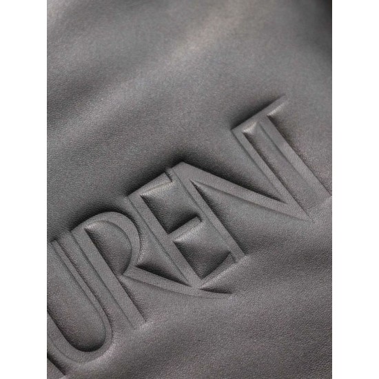 Replica Borsa tote imbottita larga YSL Saint Laurent in nappa nera