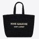 Replica Borsa tote YSL Saint Laurent Rive Gauche all'uncinetto in rafia nera