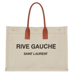 Replica Borsa tote YSL Saint Laurent Rive Gauche con manico marrone chiaro