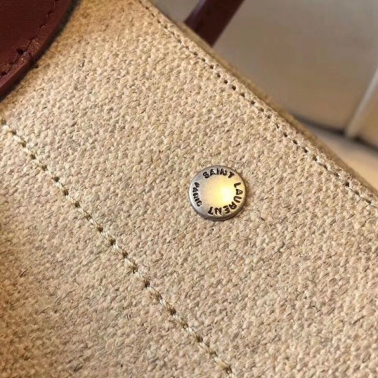 Replica Borsa tote YSL Saint Laurent Rive Gauche con manico marrone chiaro