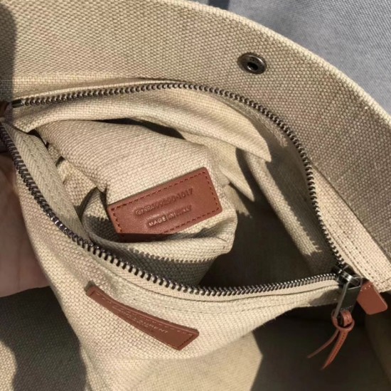 Replica Borsa tote YSL Saint Laurent Rive Gauche con manico marrone chiaro