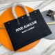 Replica Borsa tote YSL Saint Laurent Rive Gauche Lino nero e Replica Borsa tote YSL Saint Laurent Rive Gauche Lino nero e