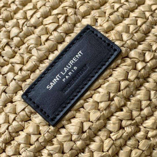 Replica Borsa tote YSL Saint Laurent Rive Gauche Rafia beige e