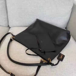 Replica Borsa YSL Saint Laurent Tag Hobo Pelle di vitello nera