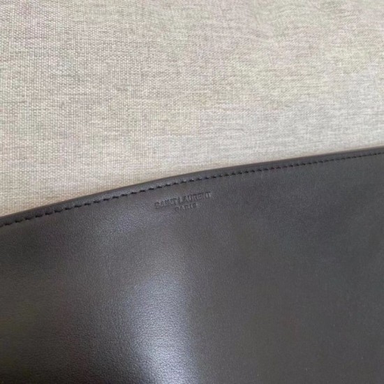 Replica Borsa YSL Saint Laurent Tag Hobo Pelle di vitello nera
