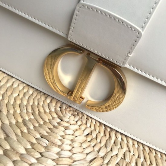 Replica Christian Dior 30 Montaigne Flap Borsa Bianco