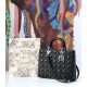 Replica Borse Christian Dior grande Lady Dior Supple Tote M0584 nero argento