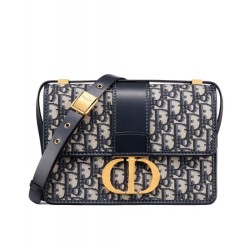 Replica Christian Dior 30 Montaigne Flap Borsa Blu scuro