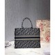 Replica Borsa tote piccola Christian Dior blu scuro