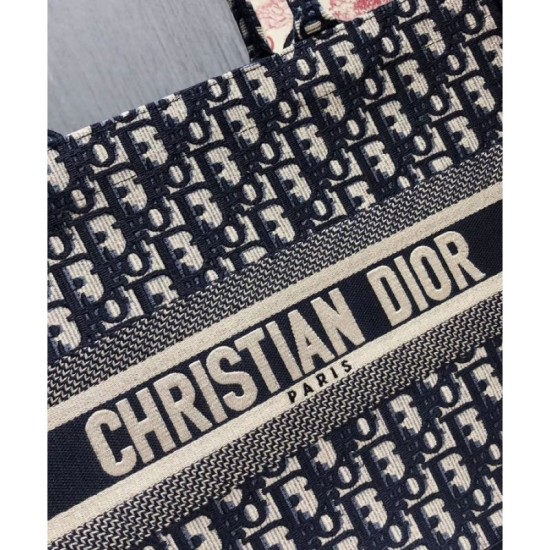 Replica Borsa tote piccola Christian Dior blu scuro