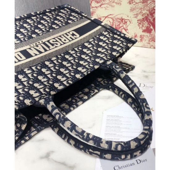 Replica Borsa tote piccola Christian Dior blu scuro