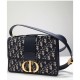 Replica Christian Dior 30 Montaigne Flap Borsa Blu scuro