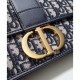 Replica Christian Dior 30 Montaigne Flap Borsa Blu scuro