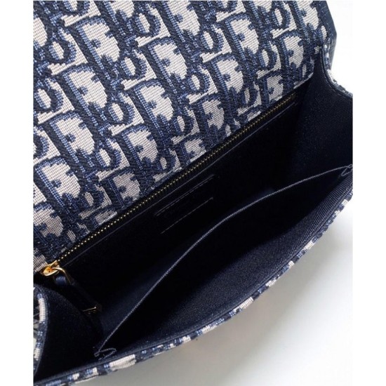 Replica Christian Dior 30 Montaigne Flap Borsa Blu scuro
