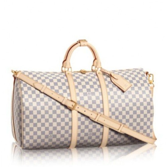 Replica Keepall Bandoulière 55 Damier Azur N41429