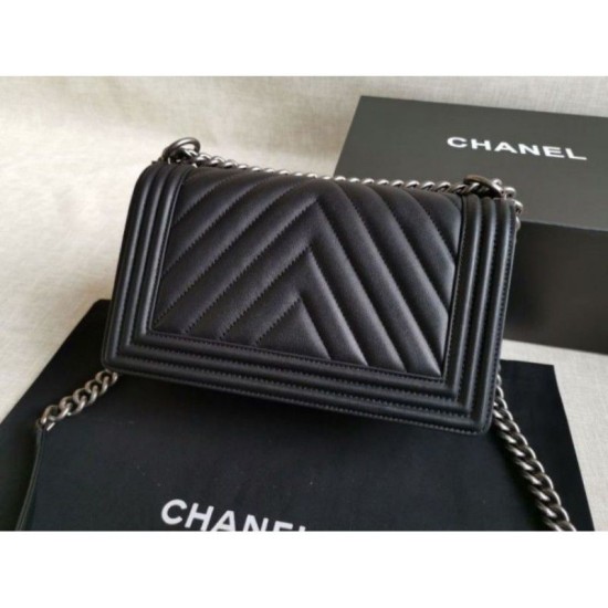 Replica Boy Classica Chevron Flap Borse A67086 Nero