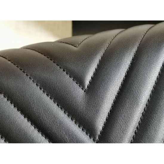 Replica Boy Classica Chevron Flap Borse A67086 Nero Steel Hardware