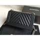Replica Boy Classica Chevron Flap Borse A67086 Nero Steel Hardware