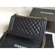 Replica Boy Classic Flap Borse A67086 Nero Pelle di Agnello