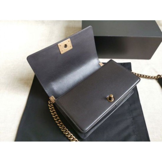Replica Boy Classic Flap Borse A67086 Nero Pelle di Agnello