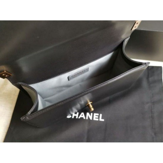 Replica Boy Classic Flap Borse A67086 Nero Pelle di Agnello