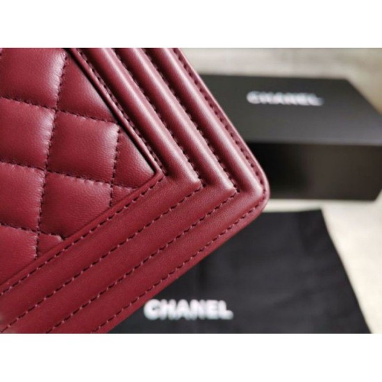 Replica Boy Classic Flap Borse A67086 Burgundy Pelle di Agnello