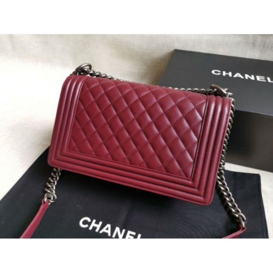 Replica Boy Classic Flap Borse A67086 Burgundy Pelle di Agnello