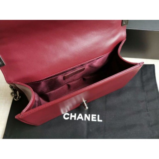 Replica Boy Classic Flap Borse A67086 Burgundy Pelle di Agnello