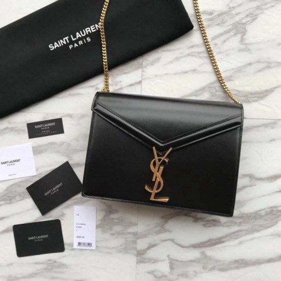 Replica YSL Saint Laurent Medium Cassandra Monogram Envelope Borse Nero