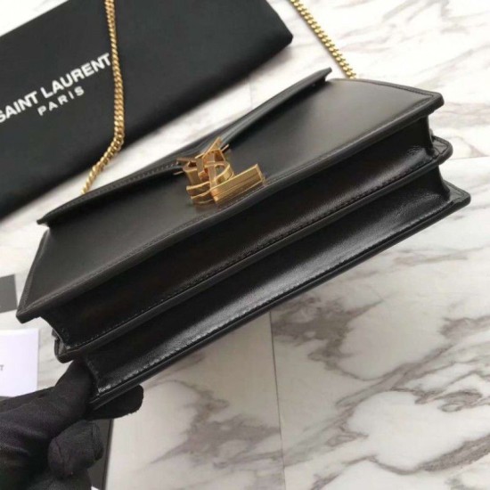 Replica YSL Saint Laurent Medium Cassandra Monogram Envelope Borse Nero