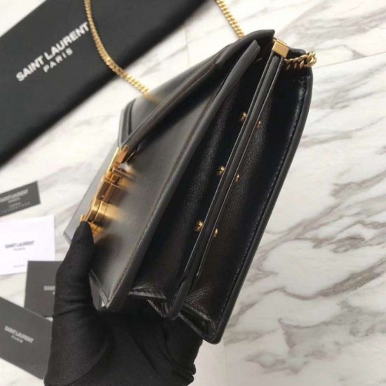 Replica YSL Saint Laurent Medium Cassandra Monogram Envelope Borse Nero