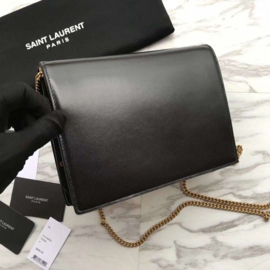Replica YSL Saint Laurent Medium Cassandra Monogram Envelope Borse Nero
