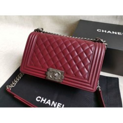 Replica Boy Classic Flap Borse A67086 Burgundy Pelle di Agnello
