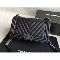 Replica Boy Classica Chevron Flap Borse A67086 Nero