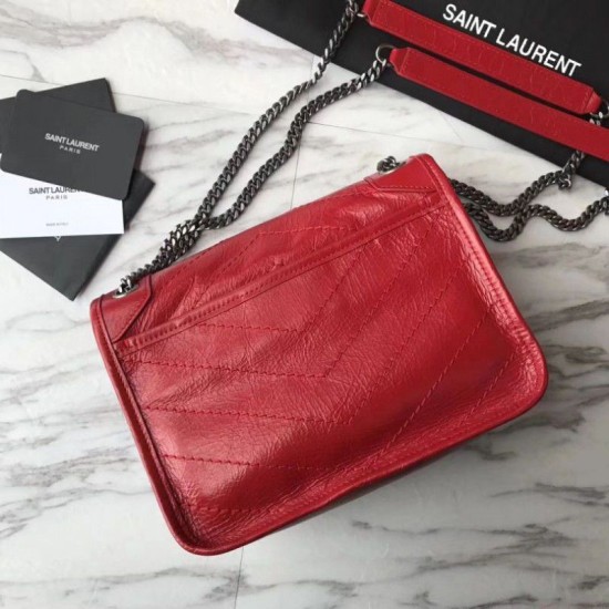 Replica YSL Saint Laurent Medium Niki Chain Borse Rossa
